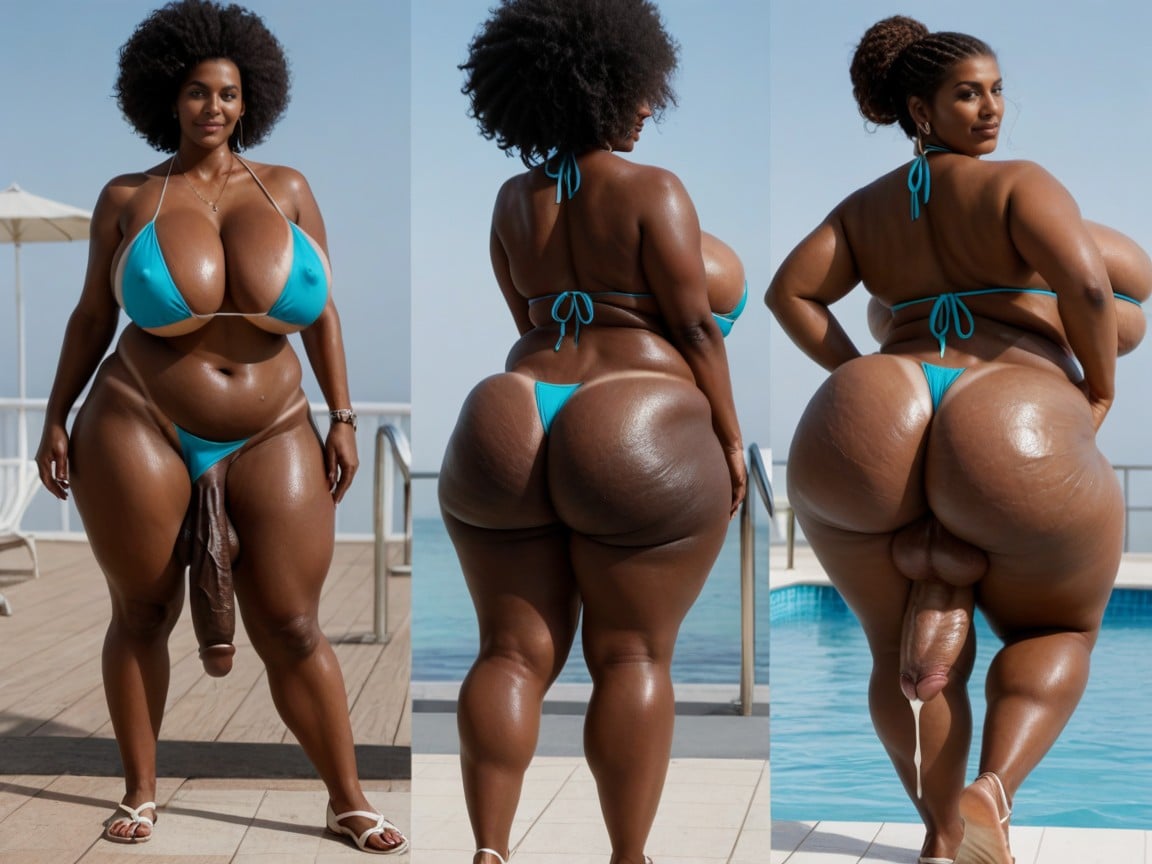 Form Fitting Clothes, Pudgy, Side View BBW AI Porn