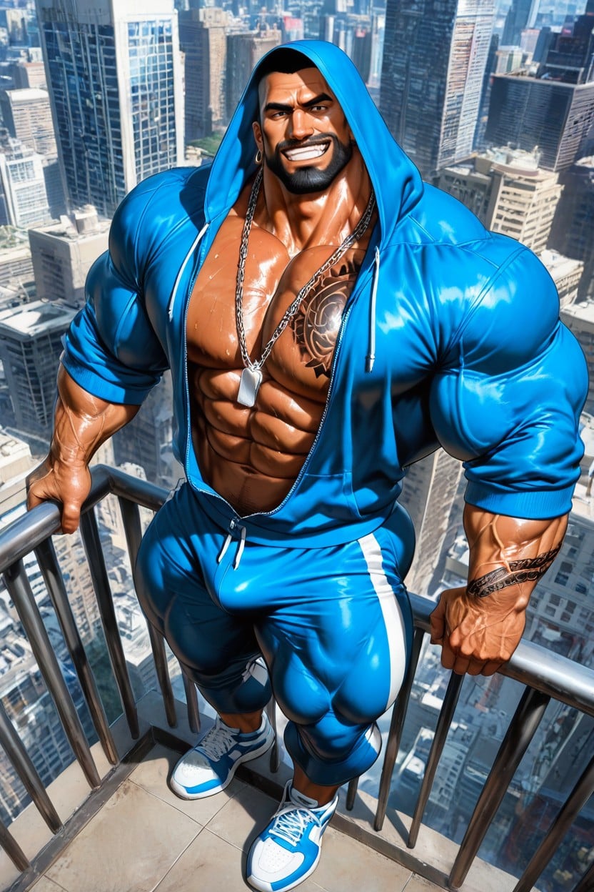 Bodybuilder, Veiny Muscles, Big Lats AI Gay Porn