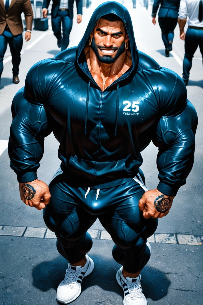 Huge Muscles, High Definition, Looking Up AI Gay Porn