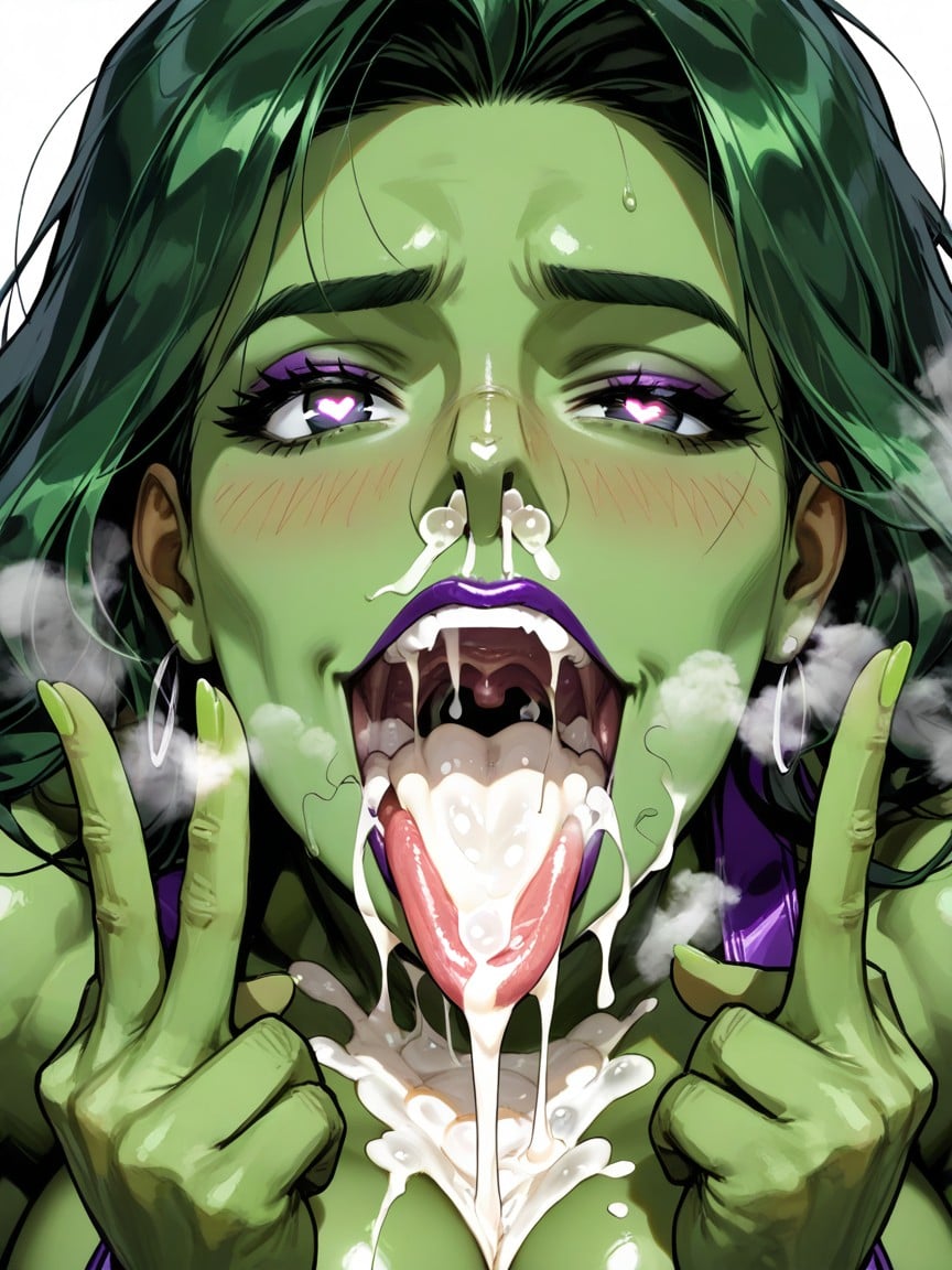 Female Only, Ultra Detailed, Runny Nose Excessive Stray Pubic Hair Around Her Mouth Hentai AI Porn