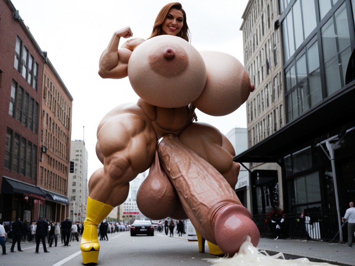 Grand Angle, City, Sein Colossal Porno IA transsexuelle