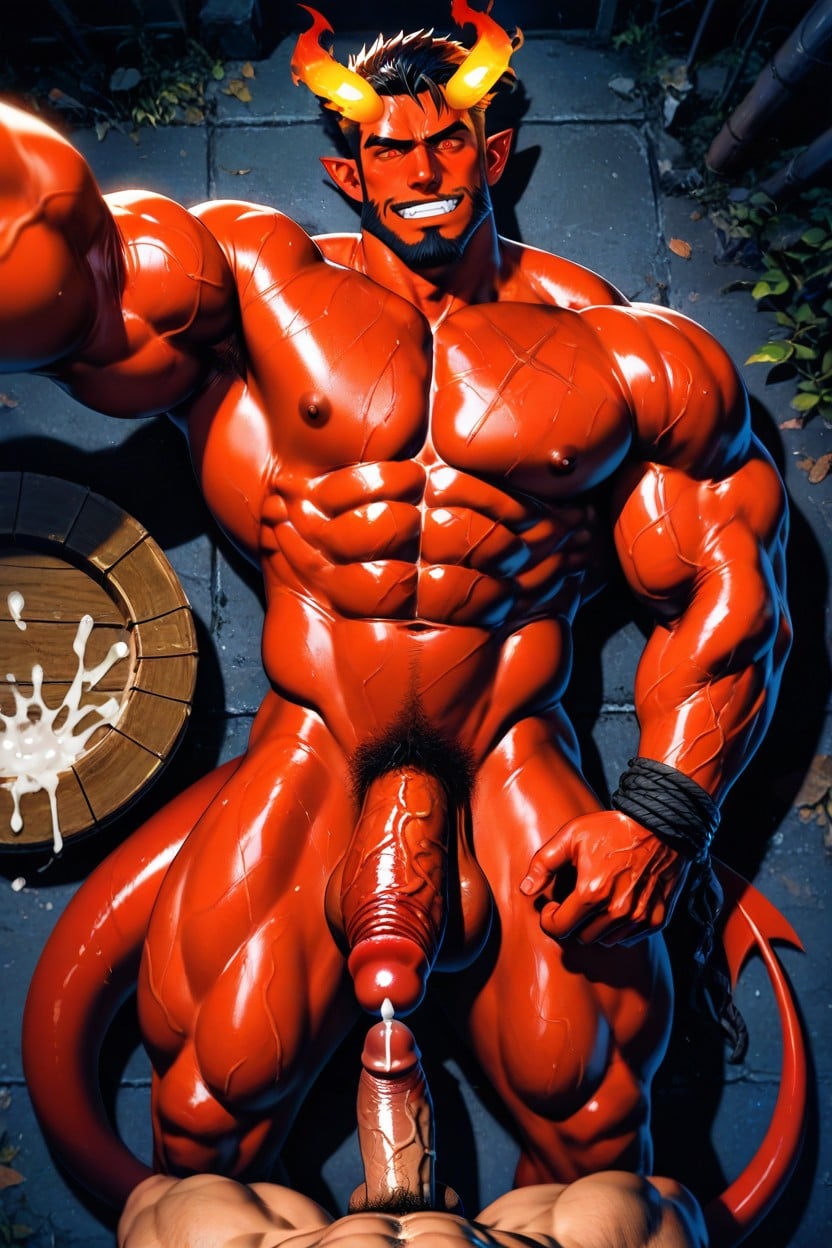 Top Down, 18+, Naked Demon AI Gay Porn