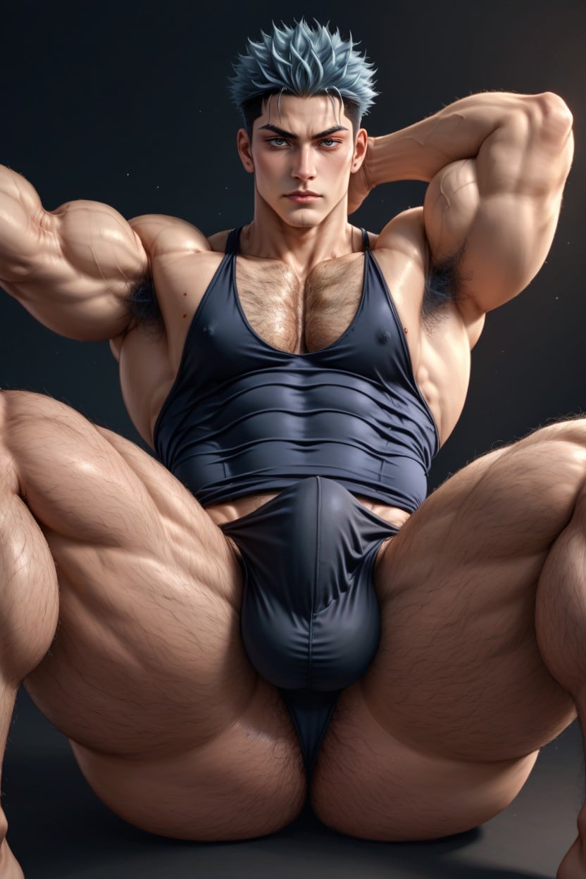 Skinny, And Serious Face, Pale Skin AI Gay Porn