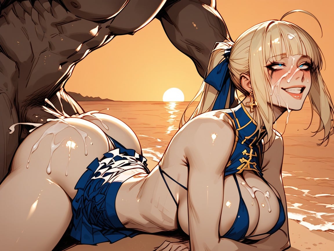 Horny, Looking Up At Him, Pronebone Sex Hentai AI Porn