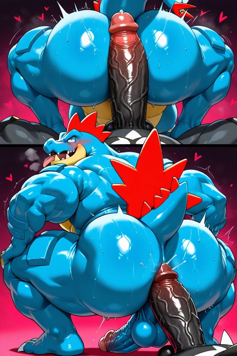 Urshifu From Pokemon, Fully Erect Cock, Riding Xxl Black Dick AI Gay Porn