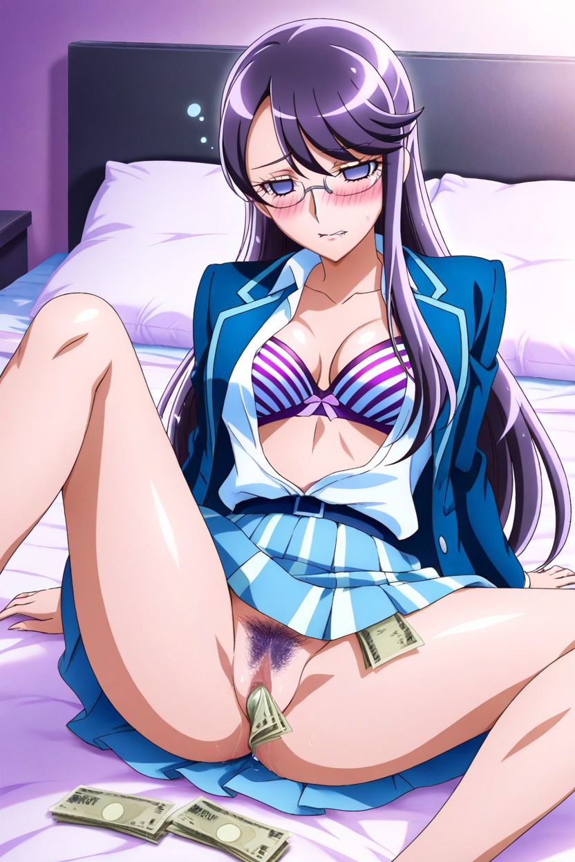 18+, Nsfw, Purple Hair Hentai AI Porn