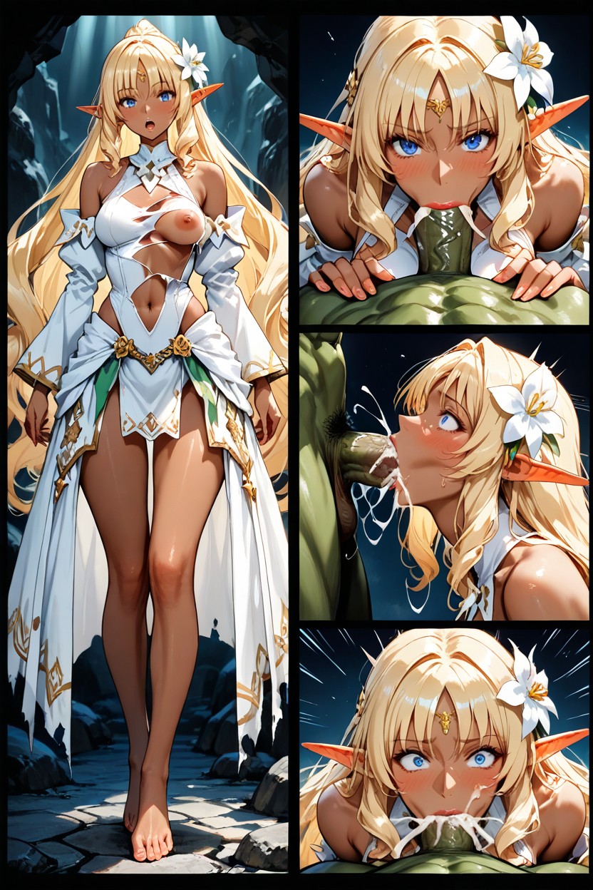 Hyper Reduced Thickness Ribcage And Thigh, Torn Apart Outfits, Spread Legs Hentai AI Porn