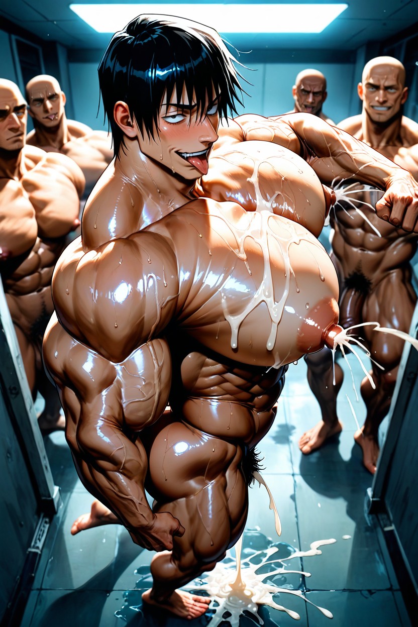 Large Ass, Interracial Fushiguro Touji From Jujutsu Kaisen, One Leg In Air AI Gay Porn