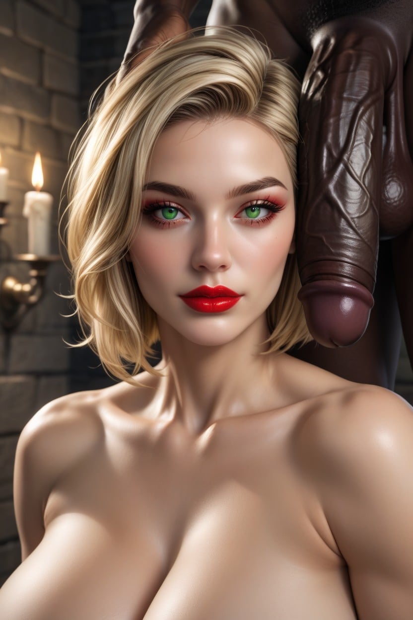 Blonde Hair, Man With Giant Dick, Ultra Detailed Face Hentai AI Porn