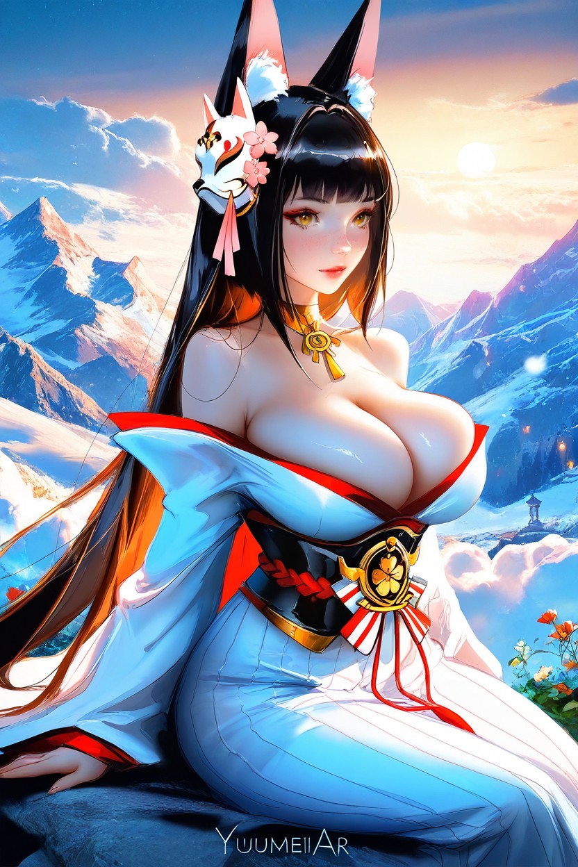 Yuumei, Cinematic Garden, Winter Setting AI Porn