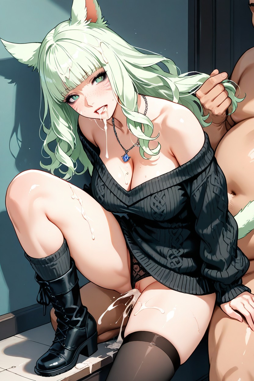 Fine Necklace, Perfect Eye, Lily From Final Fantasy Xiv Hentai IA
