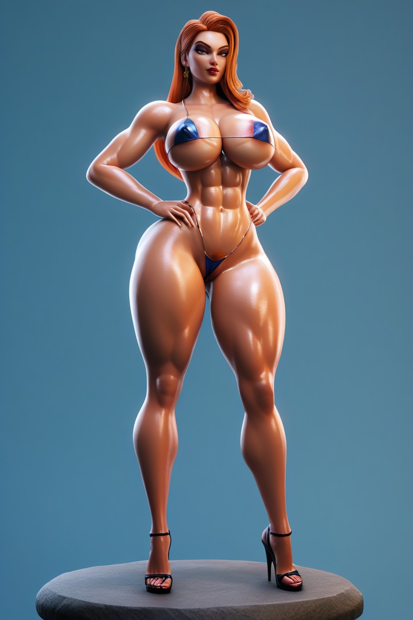 Standing, 18+, Ginger Hair AI Porn