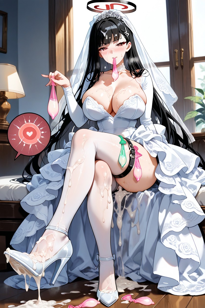 Cum On Hair, Used Condom Belt, A Lot Of Used Condom Hentai AI Porn