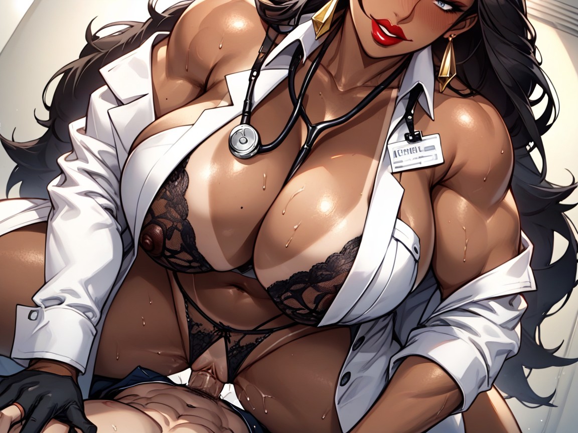 She Is Doing Rough Cowgirl Sex, Undressing Sex, Fishnet Lingerie AI Porn