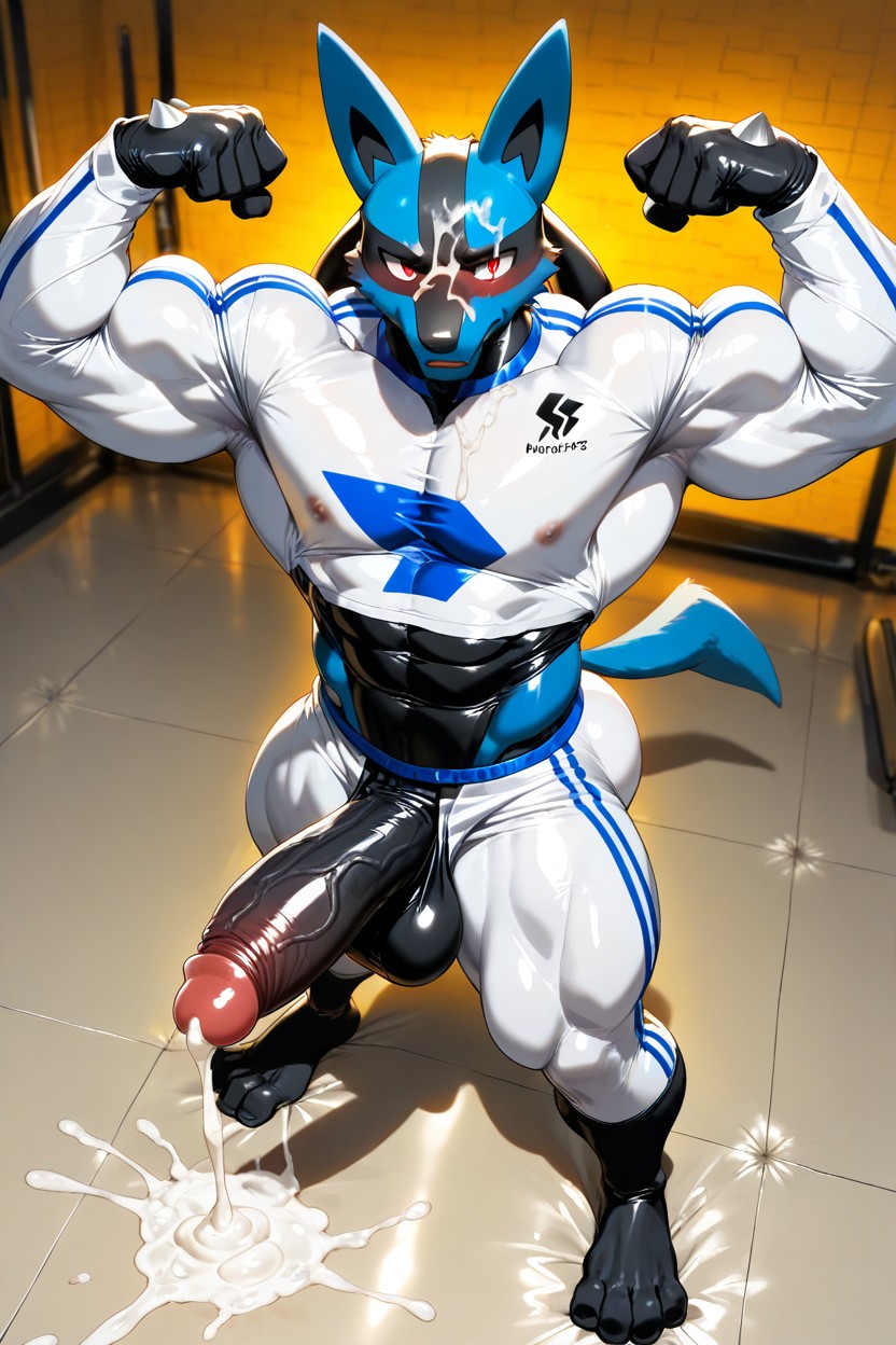 Flex His Biceps, Blissful Orgasm, Cum Shot AI Gay Porn