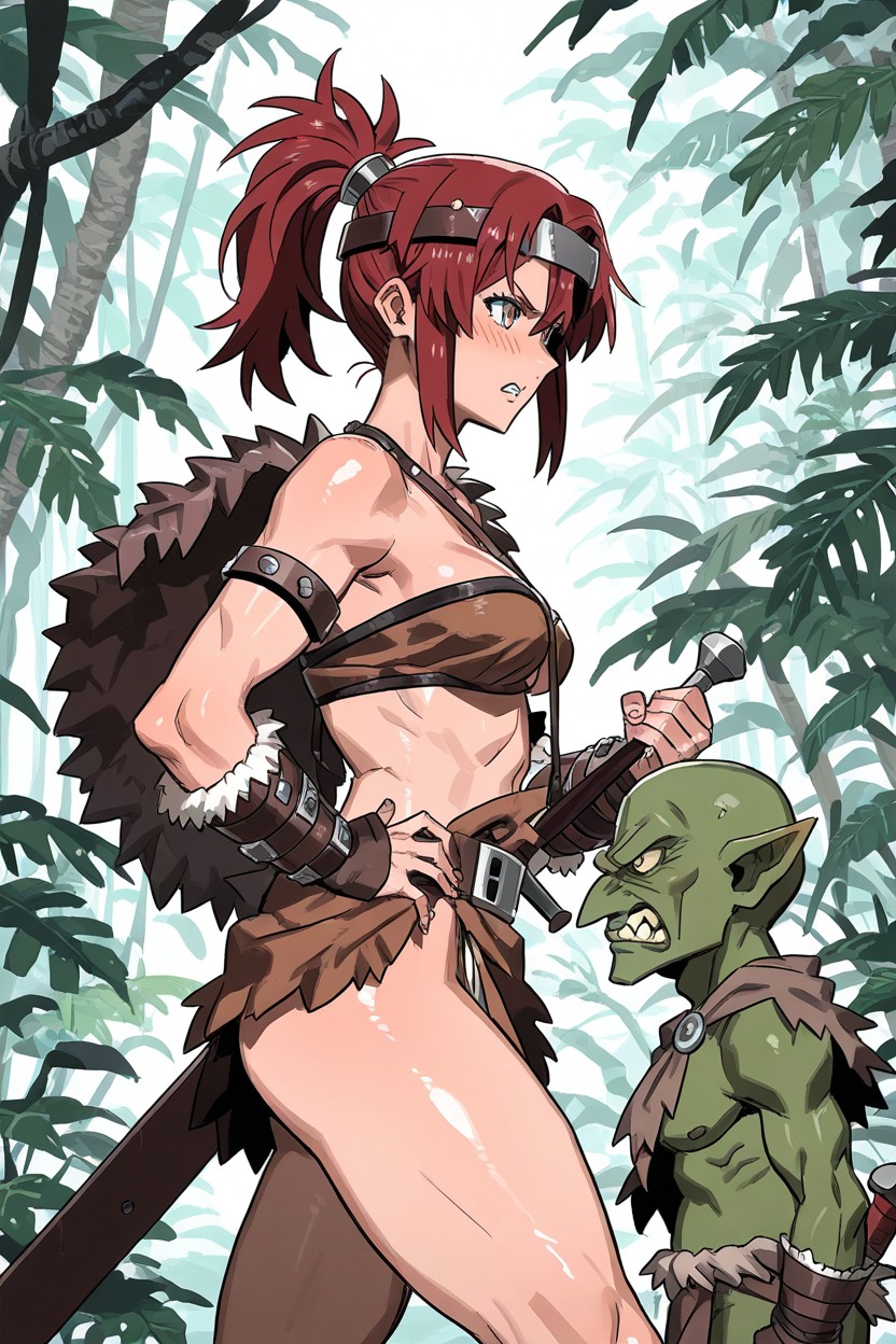 Small Breasts, Taller Female, Grey Eyes Hentai AI Porn