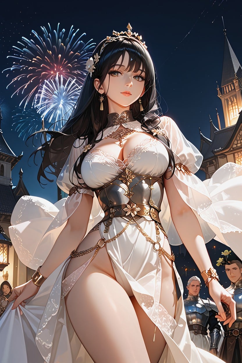 Enhanced Colours, Fireworks, Firm Breasts AI Porn
