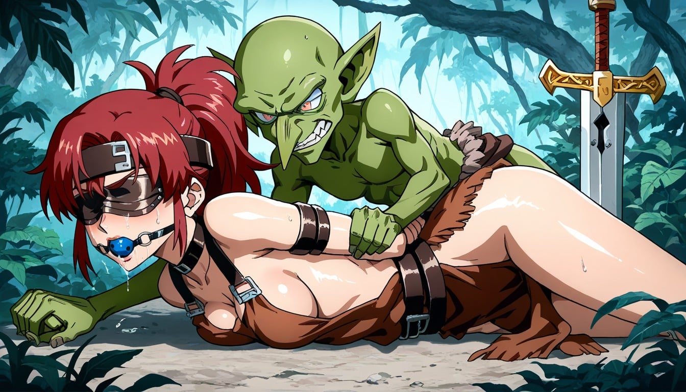 No Charachter In Background, Ball Gag, And The Overall Quality High Hentai AI Porn