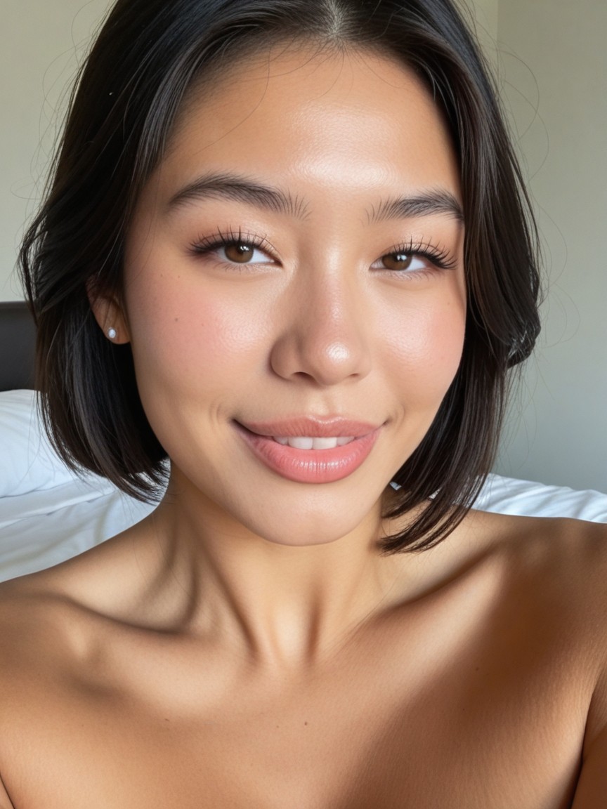 Face Close Up, Asian, Happy AI Porn