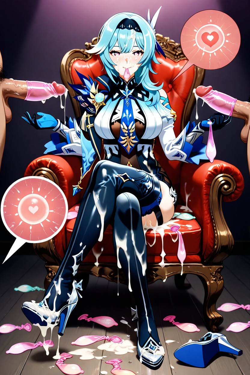 Cum On Body, Style Anime, Culo Mediano Hentai IA