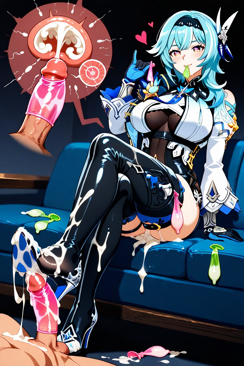 Footjob, Cum On Legs, Cum Dump Hentai KI Porno