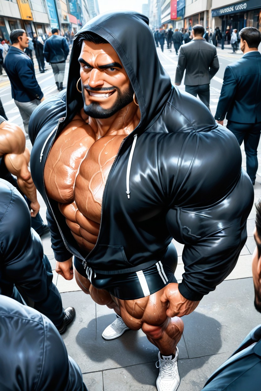 Naked, Shorts Esportivos, Monster Neck Pornografia gay com IA