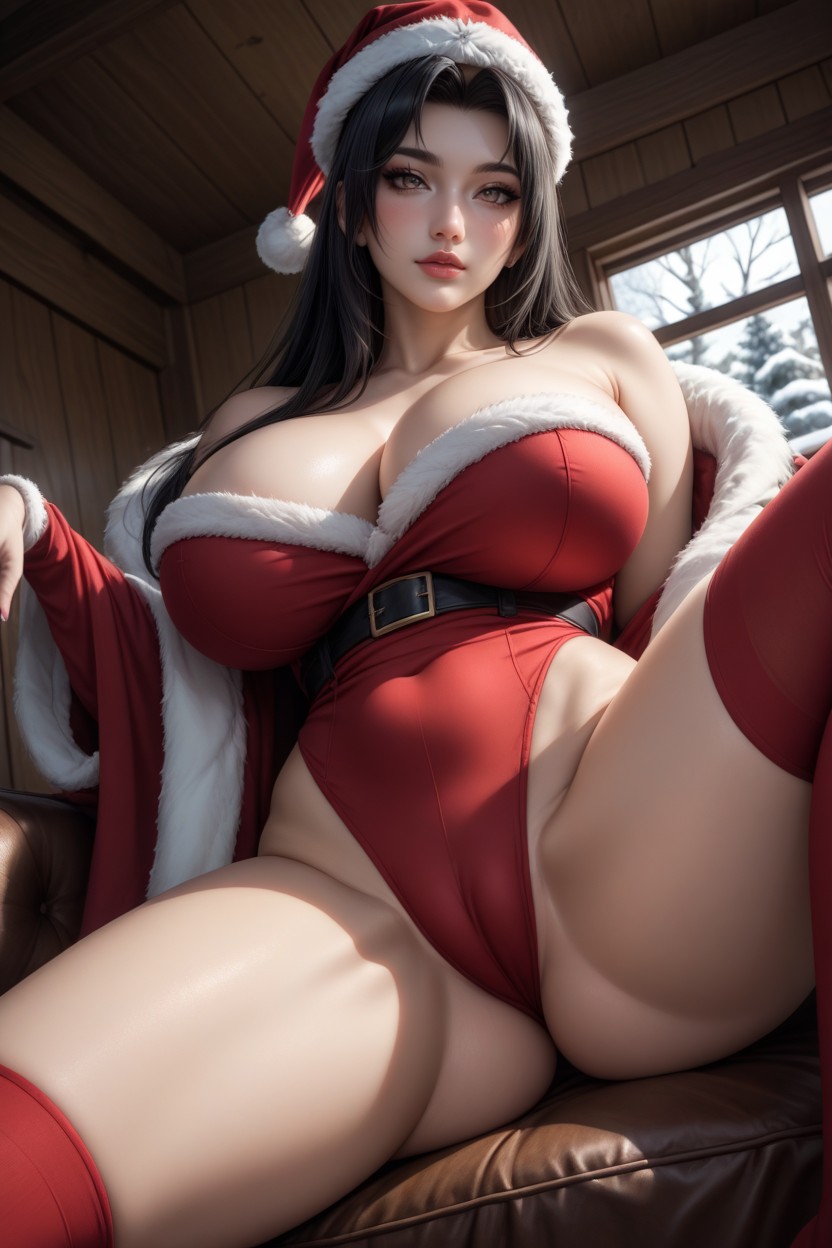 Ultra Detailed, Cozy Livingroom, Black Hair Hentai IA