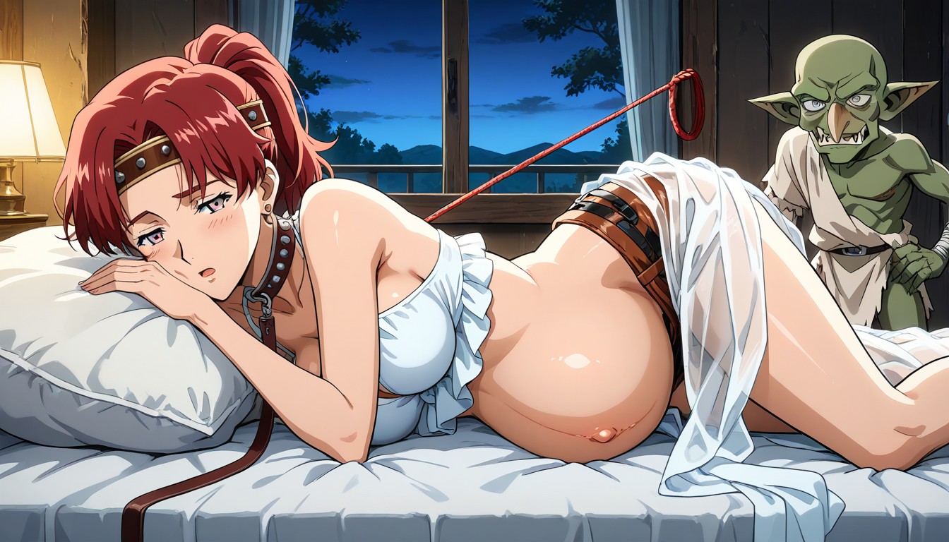Confused Face, Bed Room, Pregnant Hentai AI Porn