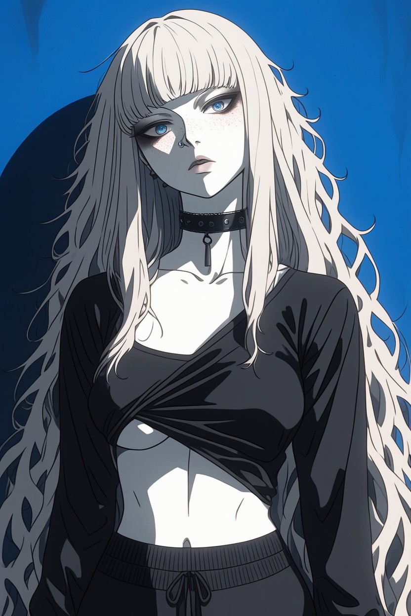 Gigantic, Face, Platinum Blonde Hair AI Porn