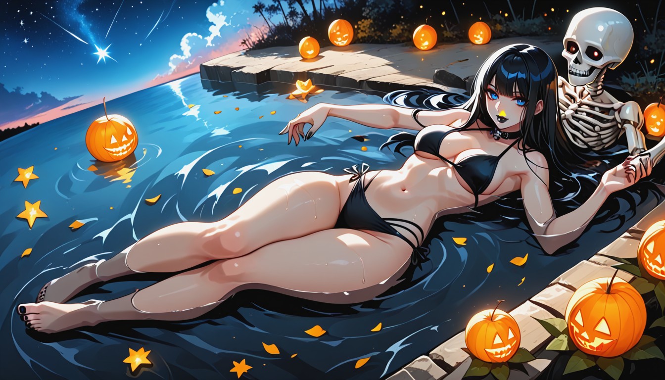 Dark Black Nail Polish, High Score, Amazing Quality Hentai IA