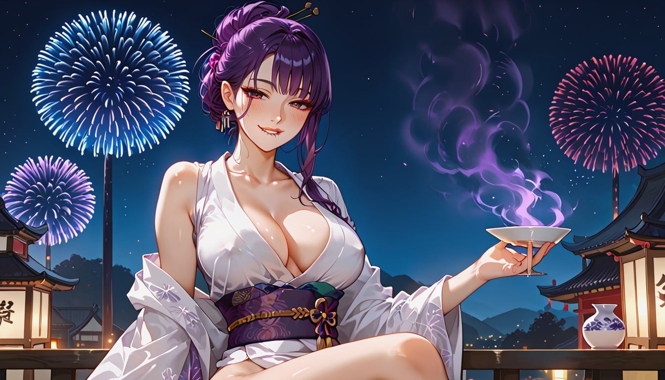 Coy Smile, Sake Cup, Fit Curvy Hentai IA