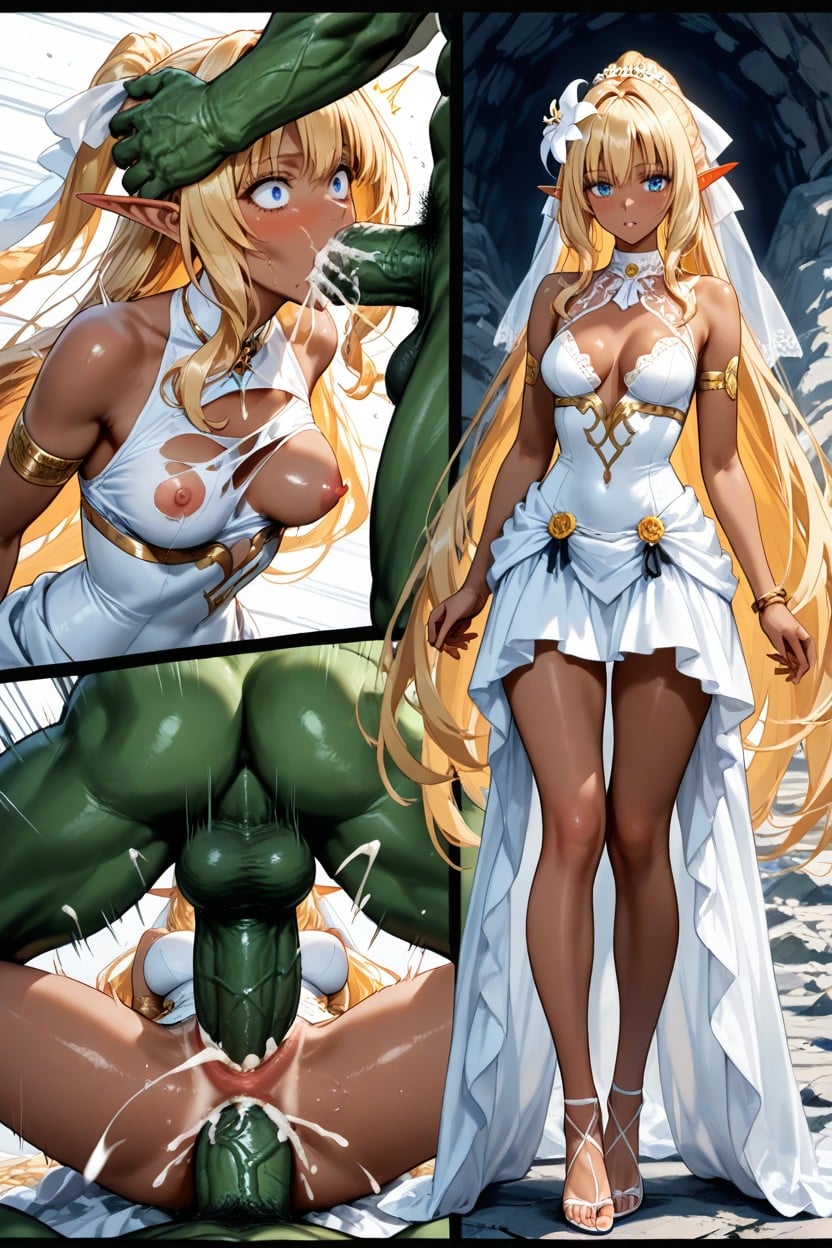 Hair Flower, Fit, Hyper Long Elegant Legs Hentai AI Porn