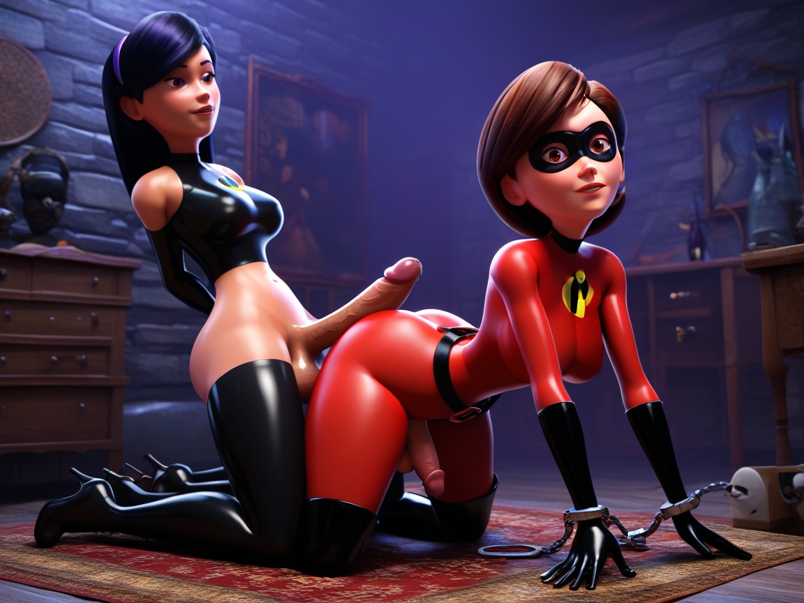 And A Black Belt, 30+, With Long Black Hair From The Incredibles Shemale AI Porn