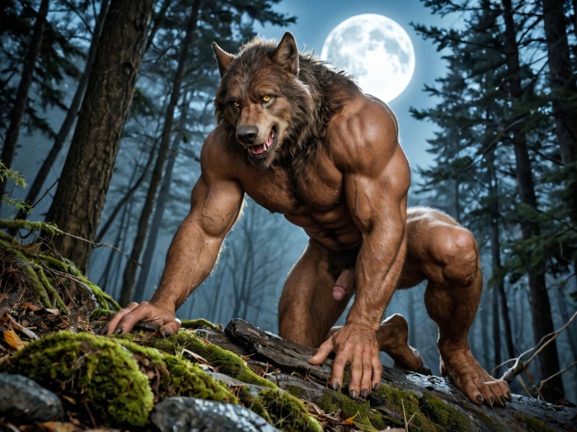 小, Werewolf Oversized Large Fur Covered Torso, Werewolf Sweaty AI同性戀黃片