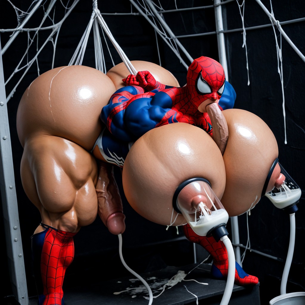 Venom Tentacle Milking Machine, Hyper Breasts, Hyper Round Ass AI Gay Porn