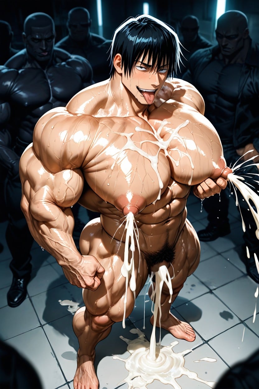 Leaking Sperm Puffy Nipples, Man Has Pussy, Threesome Males AI Gay Porn