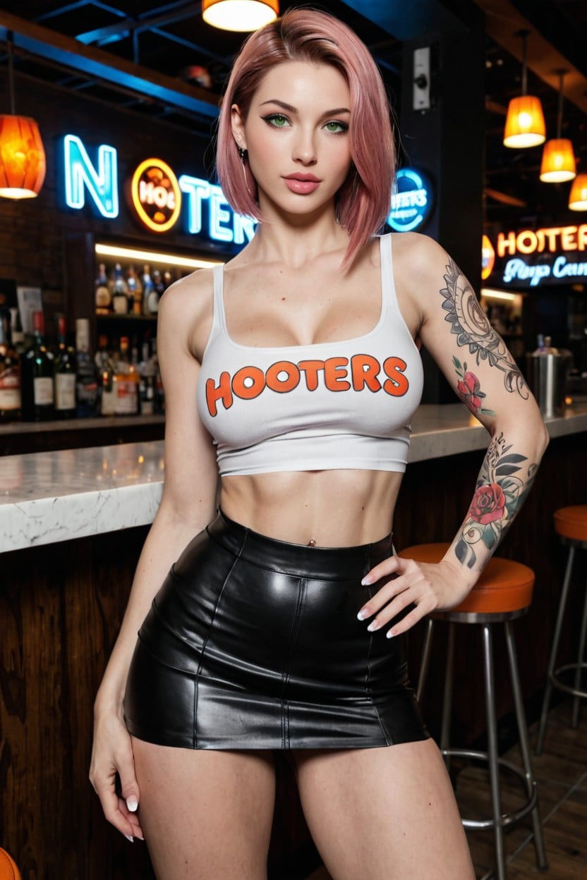 Front View, Thick Lips, Standing AI Porn