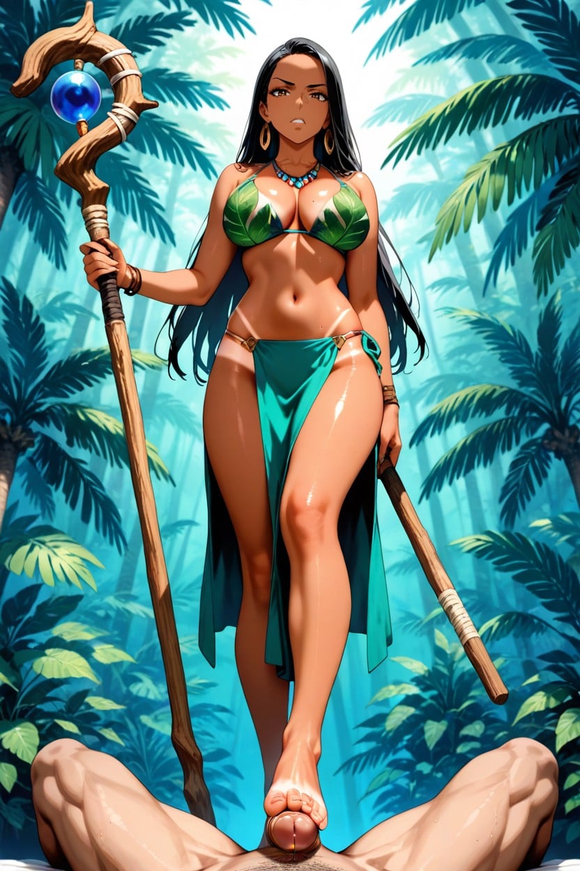 Sharp Lines, Cuerpo Completo, Leaf Bra Hentai IA
