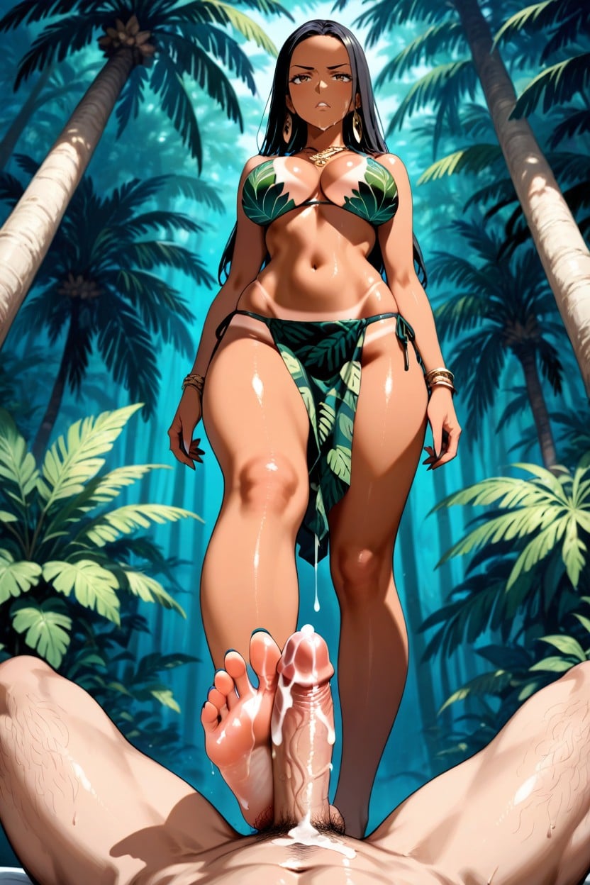 De Pie, Leaf Bra, Pechos Grandes Hentai IA