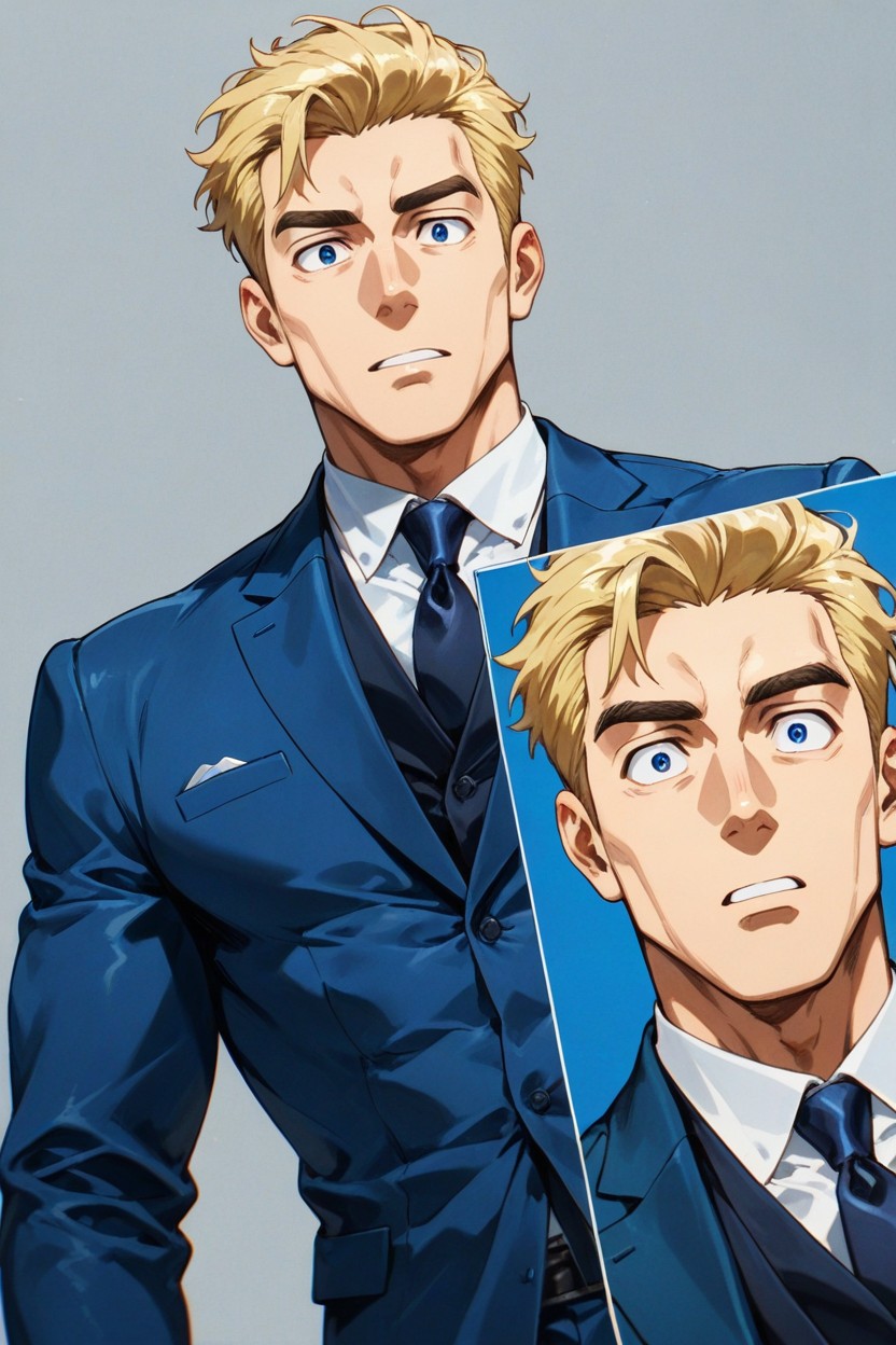 Man In His S, Suit, Looking At Viewer AI Gay Porn