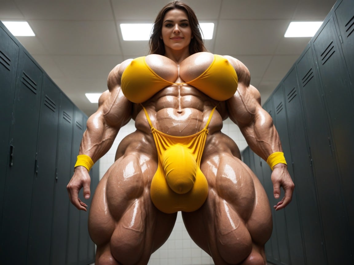 Thick Thighs, Cock Bulge, Tan Lines Shemale AI Porn