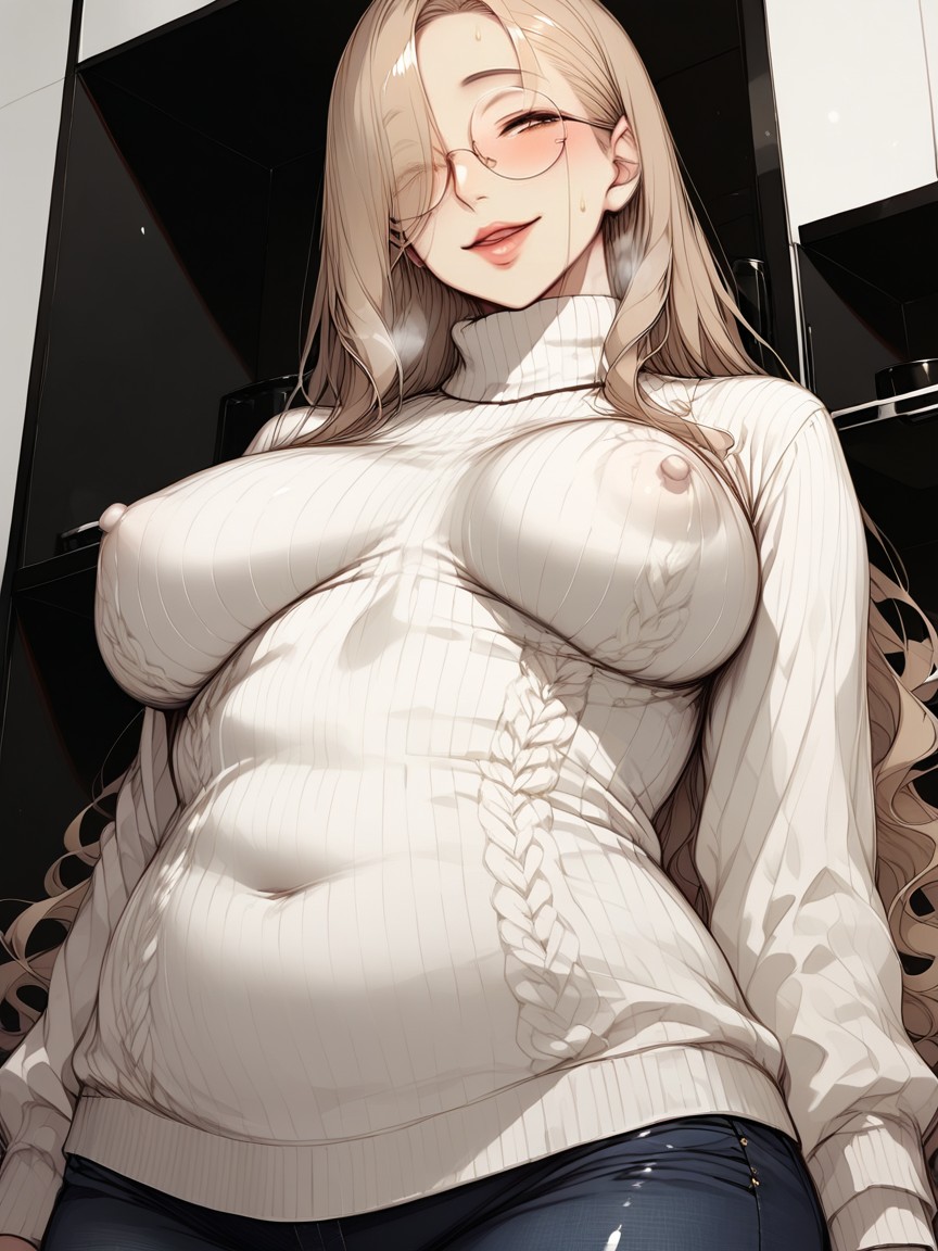 Round Face, Virgin Sweater, Orcsoft Artstyle Hentai AI Porn