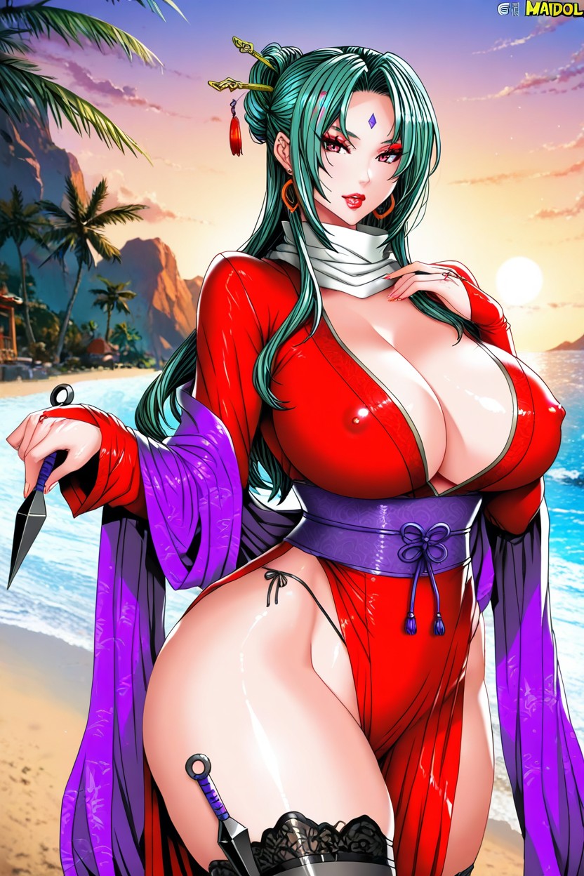 Hair Ornament, Thighhighs, Sexy Hentai IA