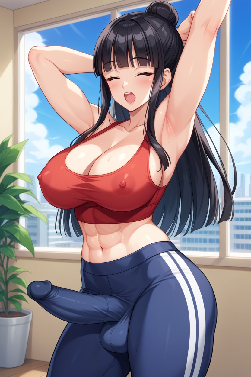 Futanari, Large Breasts, Stretching Hentai AI Porn