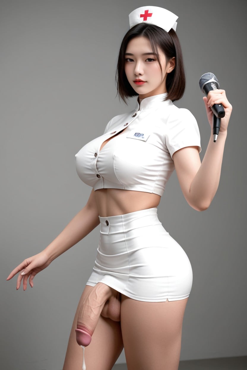Flaccid, Hyper Detail, Huge Rounded Breast Porno IA Asiatique