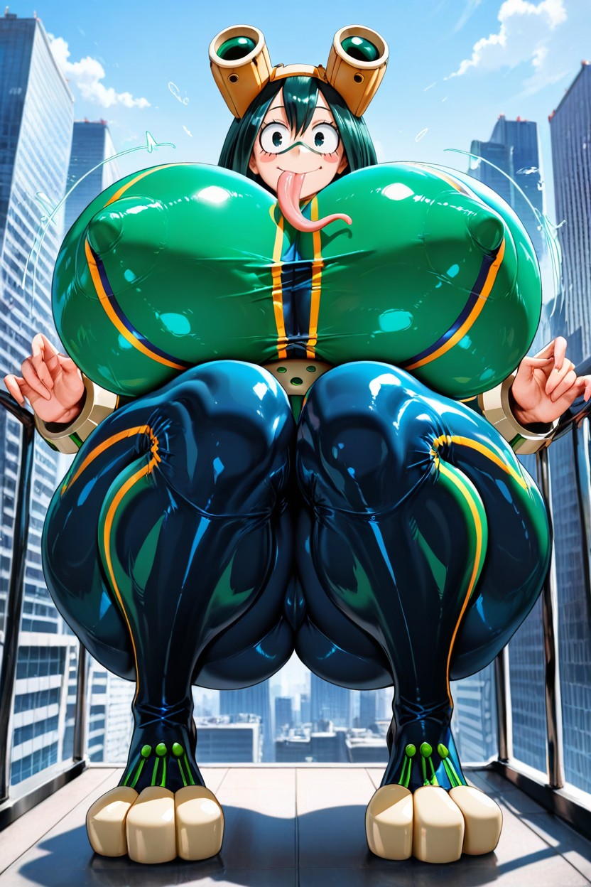 Front View, Hips Larger Than Body, Thighs Larger Than Body AI Porn