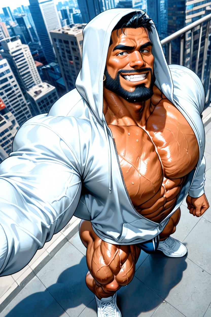 Big Adam's Apple, Bara, White Sports Shoes AI Gay Porn