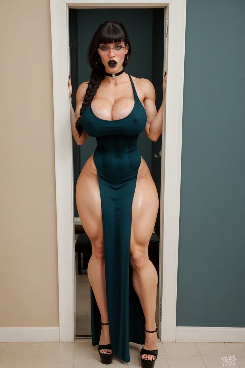 Hyper Cock, High Heels, Choker AI Porn