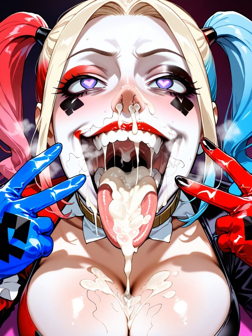 Excessive Steam, Harley Quinn, Open Mouth Wide Hentai IA