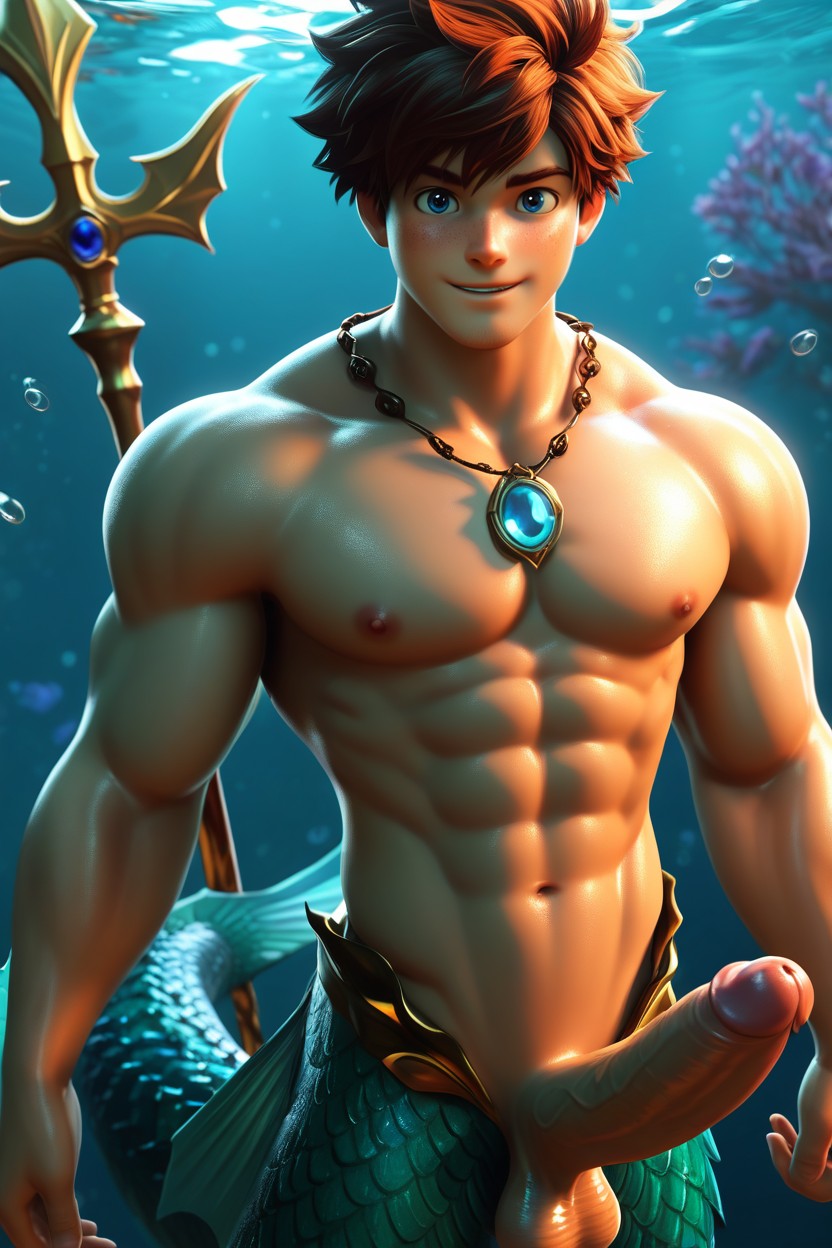 Smooth Skin, Necklace, Blue Eyes AI同性戀黃片